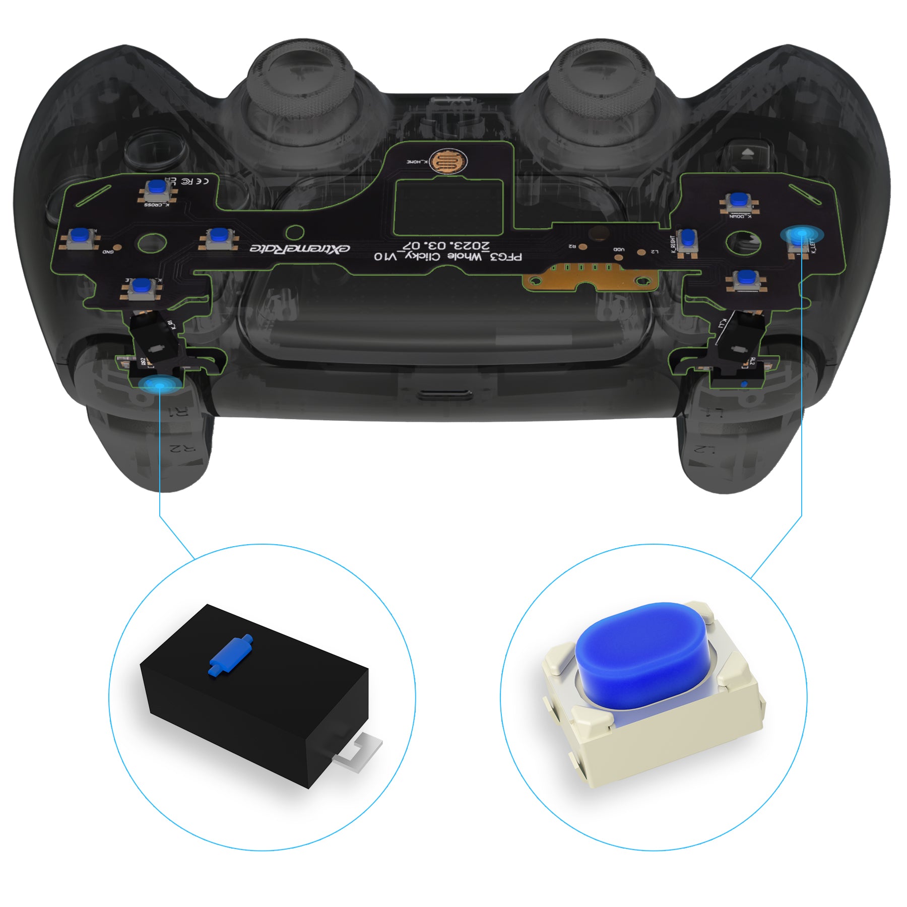 Glossy Chrome Gold 11in1 Button Kits For PS5 Controller BDM-030 –  Extremerate Wholesale