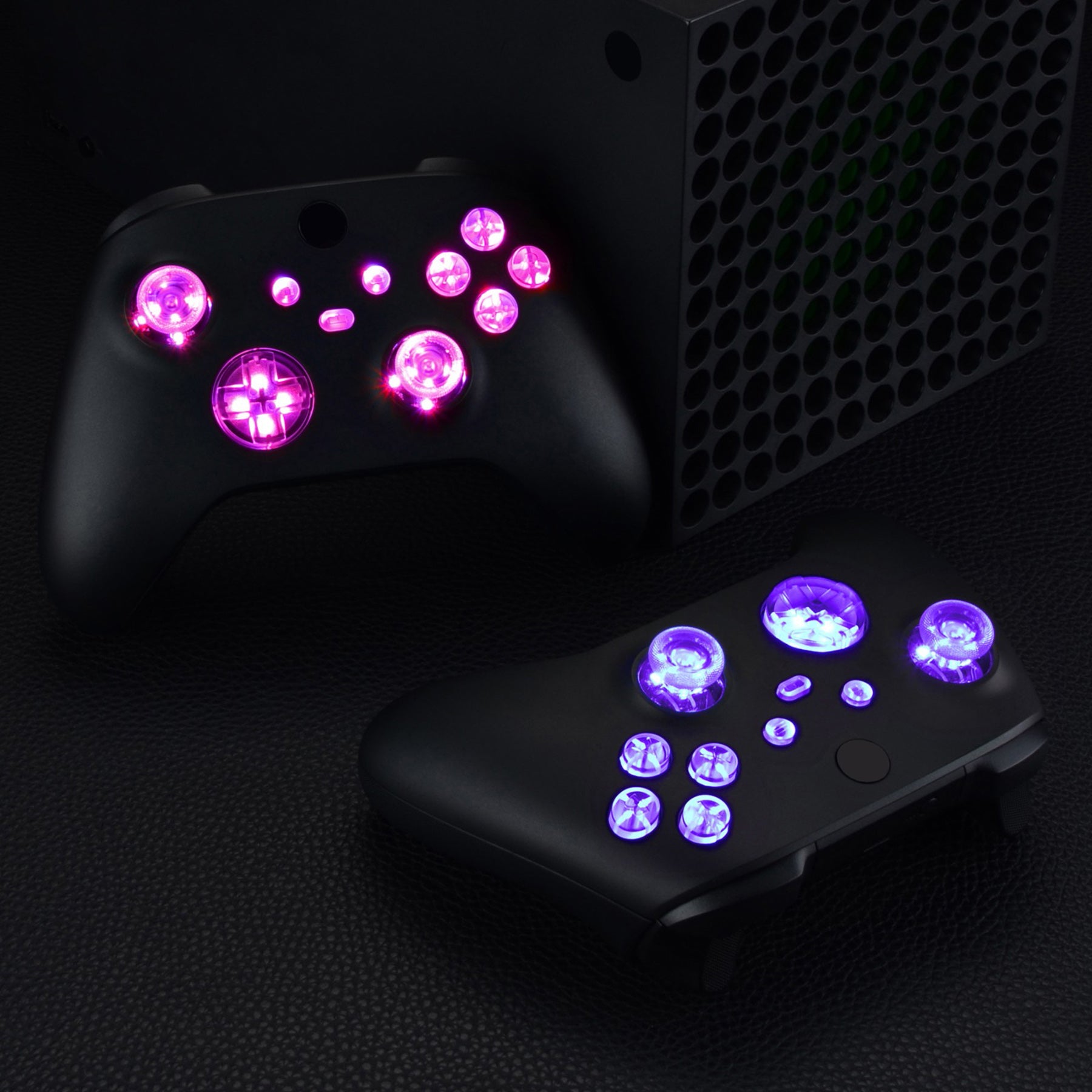 eXtremeRate Multi-Colors Luminated Transparent Clear Buttons