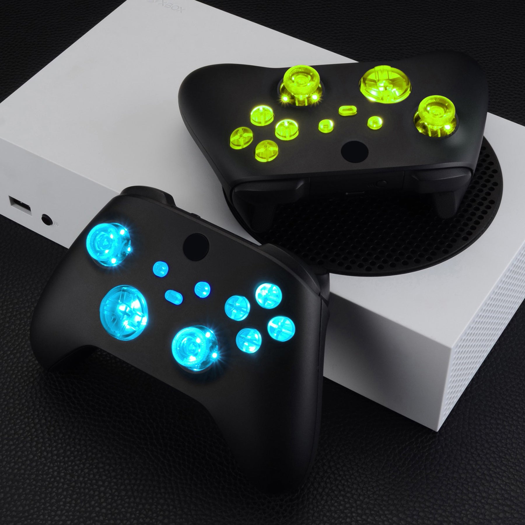 eXtremeRate Multi-Colors Luminated Transparent Clear Buttons
