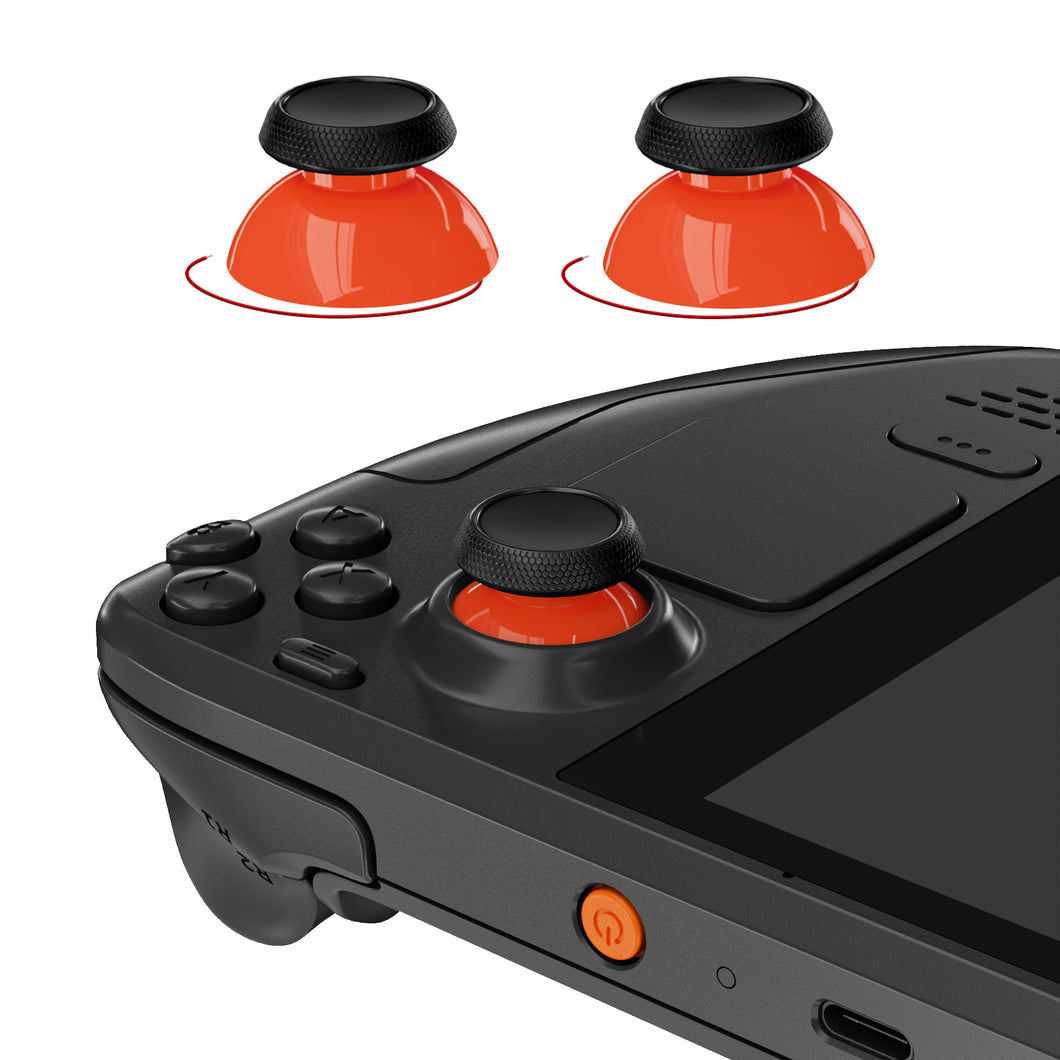 エクスケア　アップスティック eXtremeRate Orange & Black Replacement Thumbsticks with Original