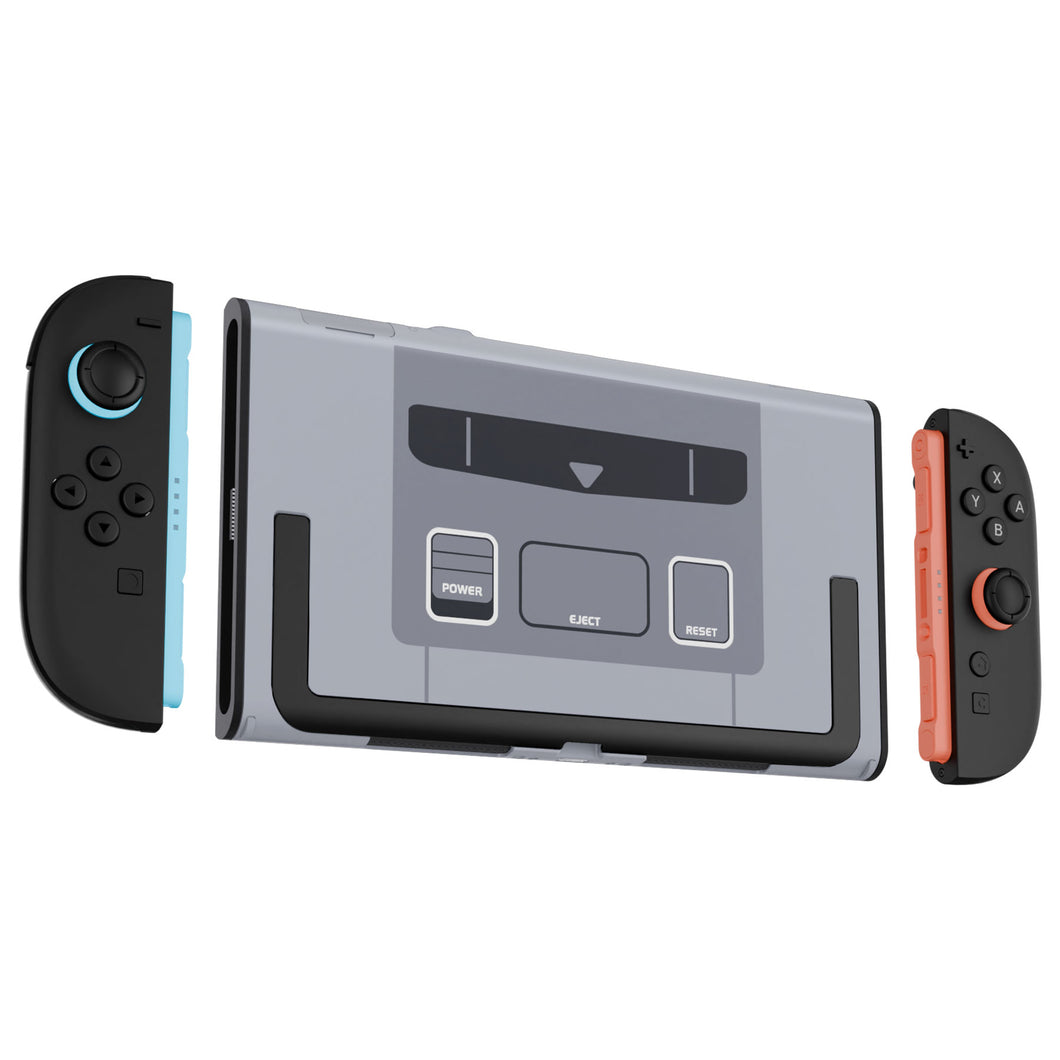 eXtremeRate SFC SNES Classic EU Style Replacement DIY Rear Back Plate for Nintendo Switch 2 Handheld Console  (Without Kickstand) - DB2NTY001