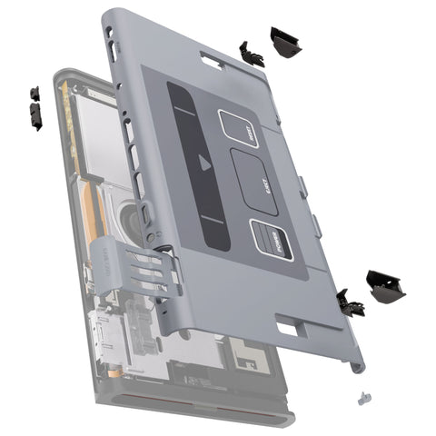 Snes Console Rear View eXtremeRate SFC SNES Classic EU Style Replacement DIY Rear Back Plate ...
