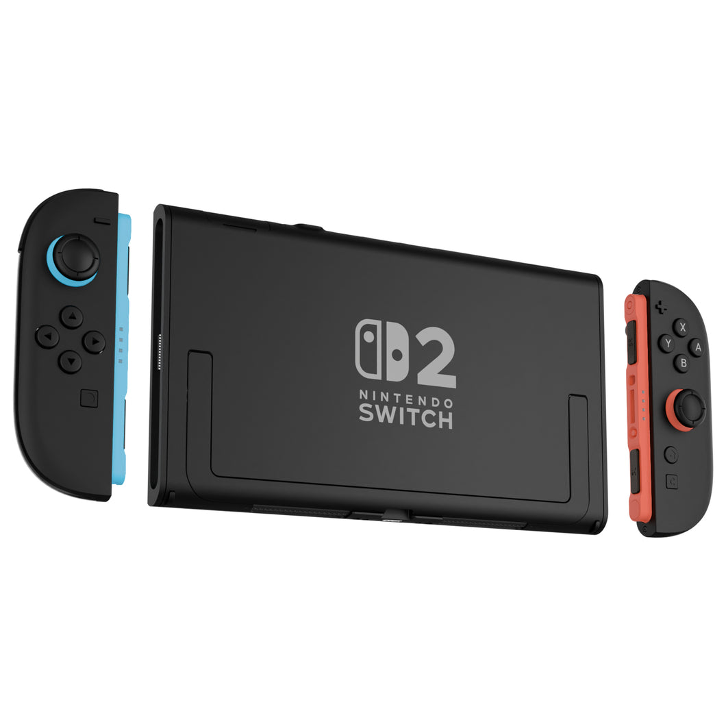 eXtremeRate Shadow Grey 4 in 1 Metal SR SL Buttons for Nintendo Switch 2 Joycon Rail - DDBNT024