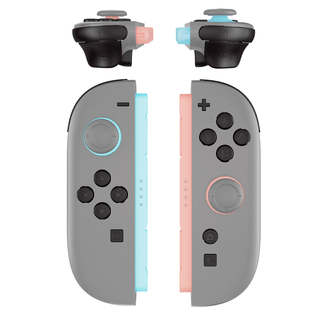 eXtremeRate Shadow Gray DIY Replacement Full Set Buttons for Nintendo Switch 2 Joycon - AB2NTM008