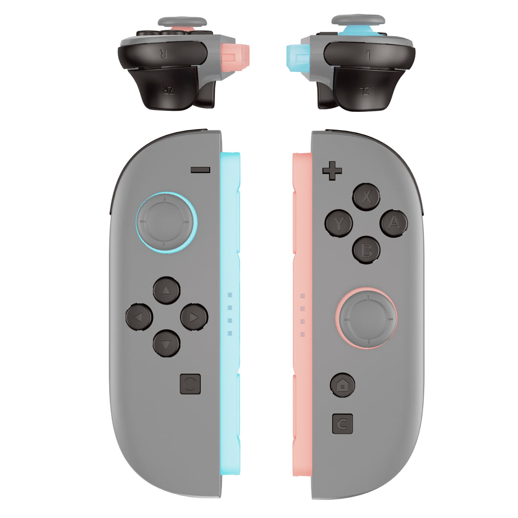 eXtremeRate Shadow Gray DIY Replacement Full Set Buttons for Nintendo Switch 2 Joycon - AB2NTM008