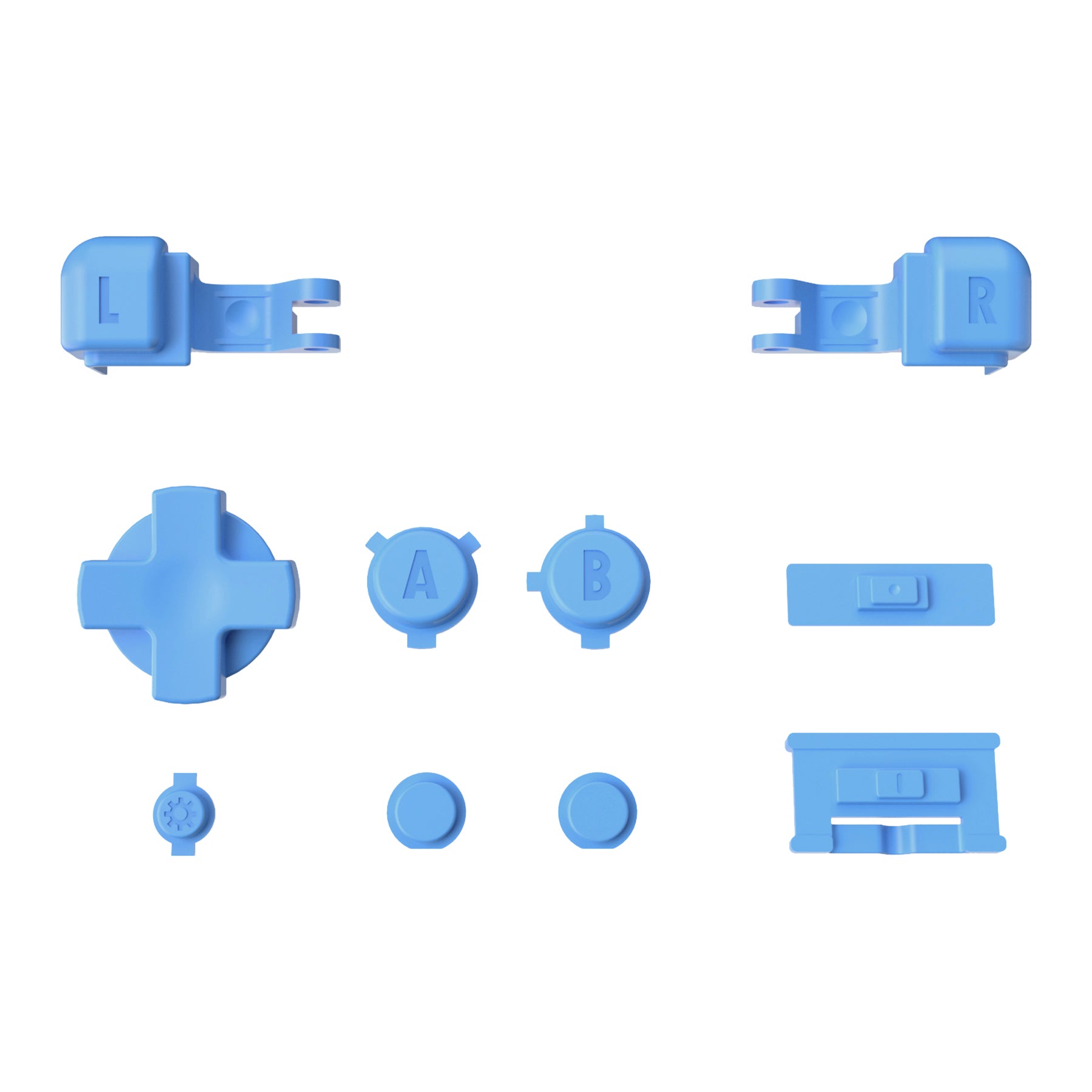 eXtremeRate Starlight Blue Custom Replacement Full Set Buttons for