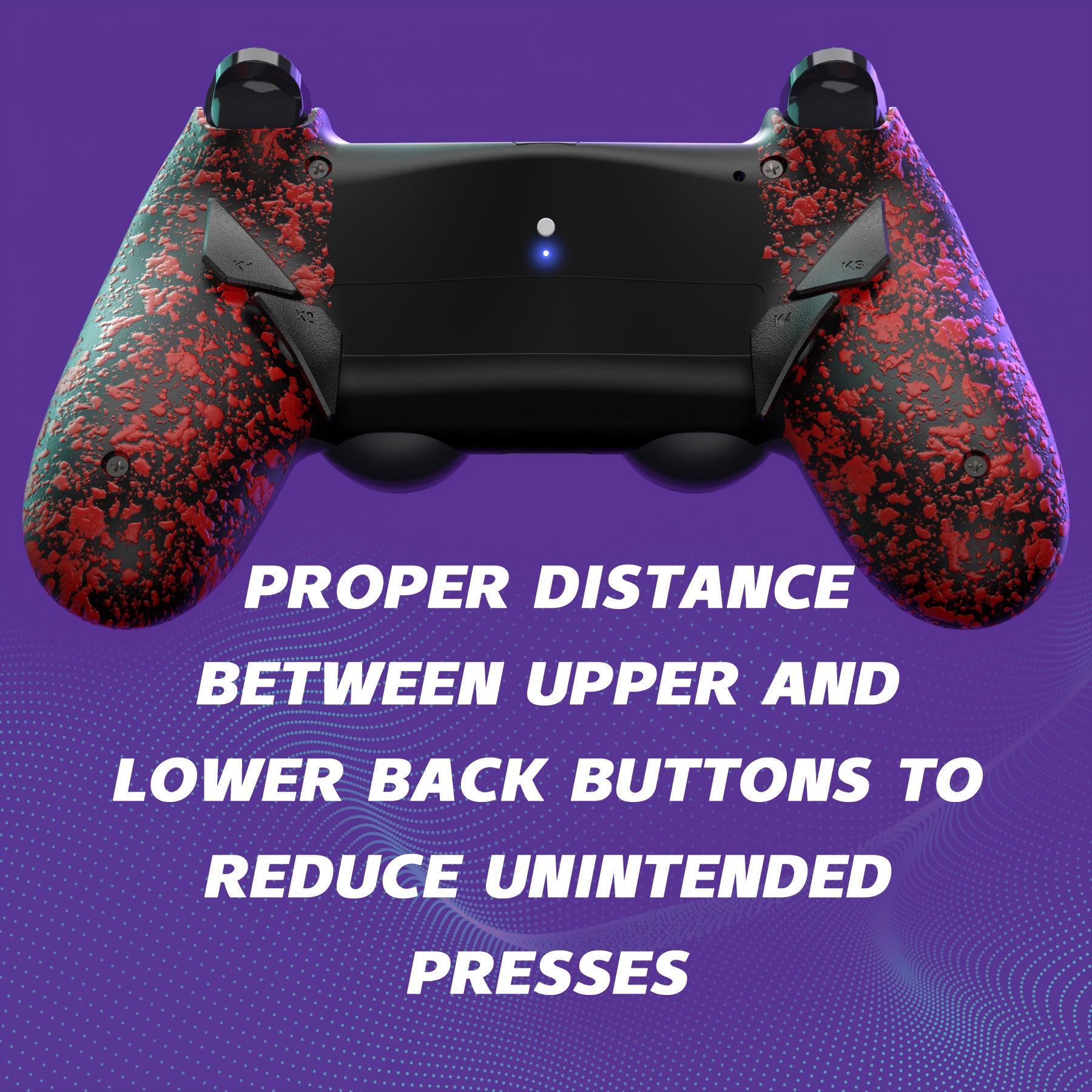 eXtremeRate Textured Red Dawn Type-C Version Remap Kit for PS4