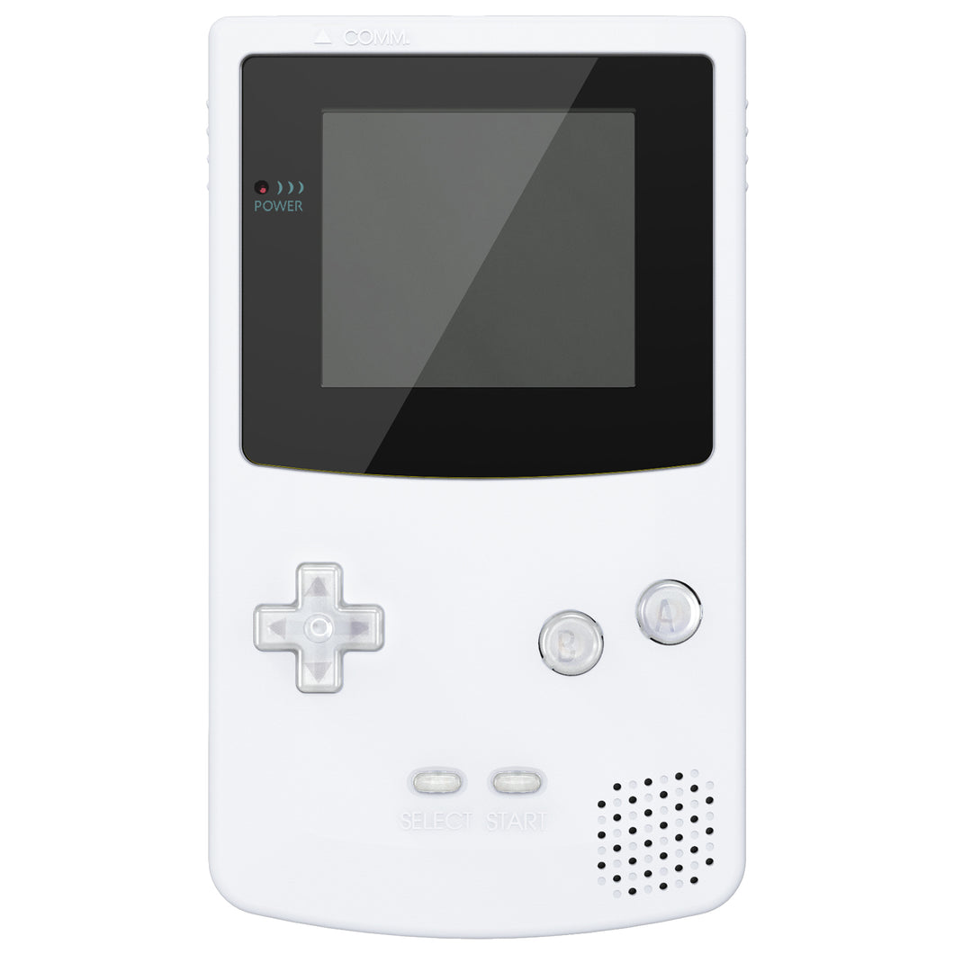 eXtremeRate Transparent Clear Replacement Full Set Buttons for Gameboy Color GBC - JCB4001WS