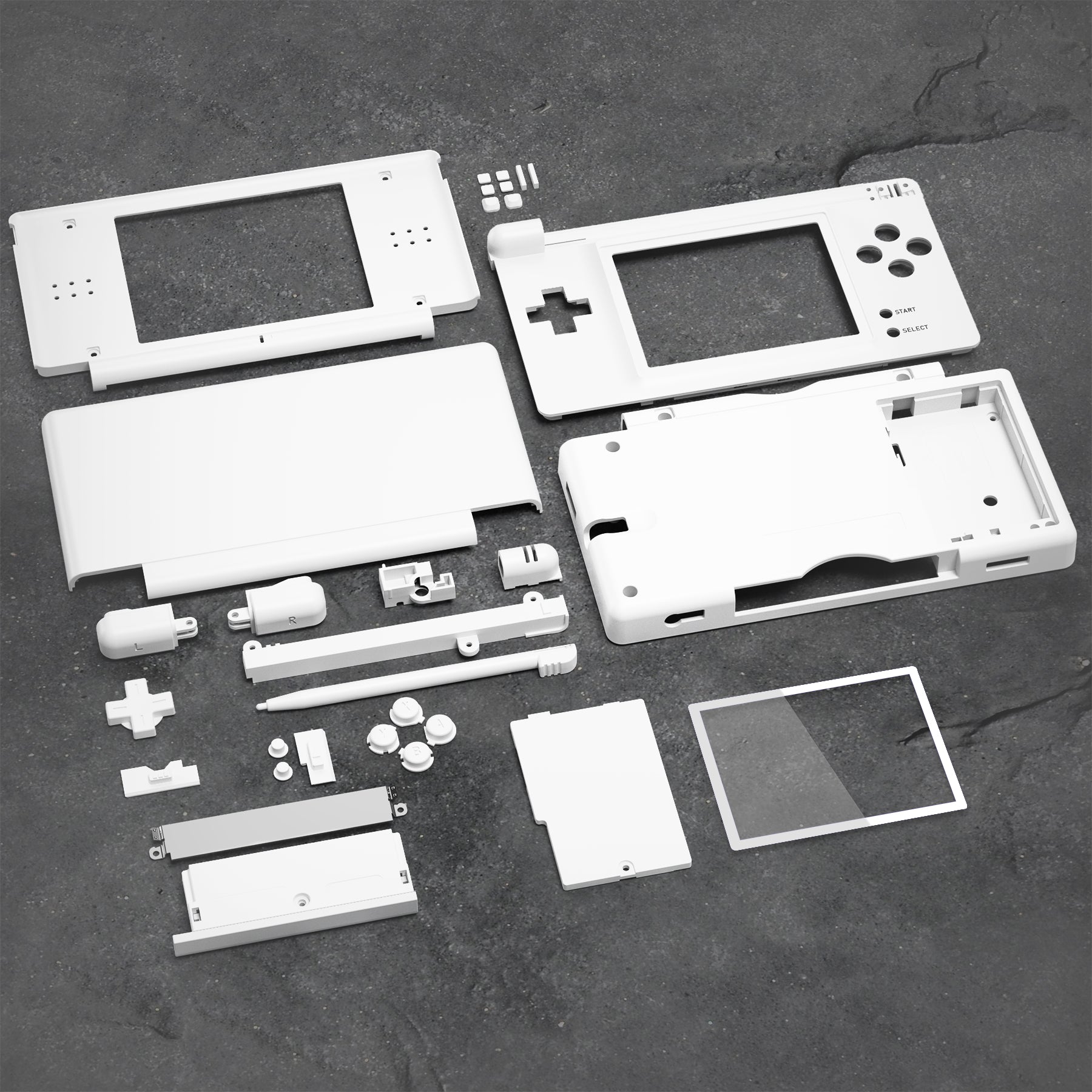 eXtremeRate White Replacement Full Housing Shell & Buttons with