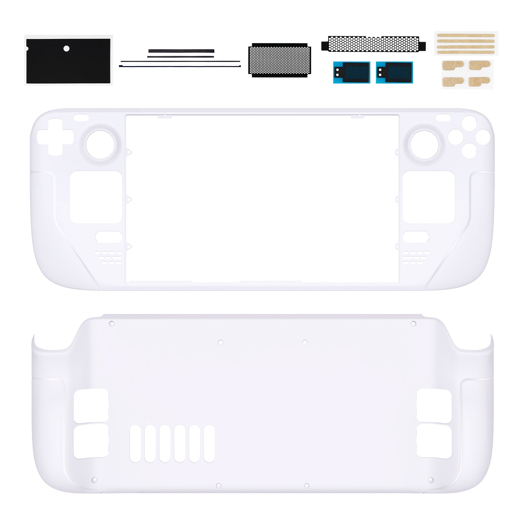 EXtremeRate White Replacement Full Set Shell for Steam Deck OLED