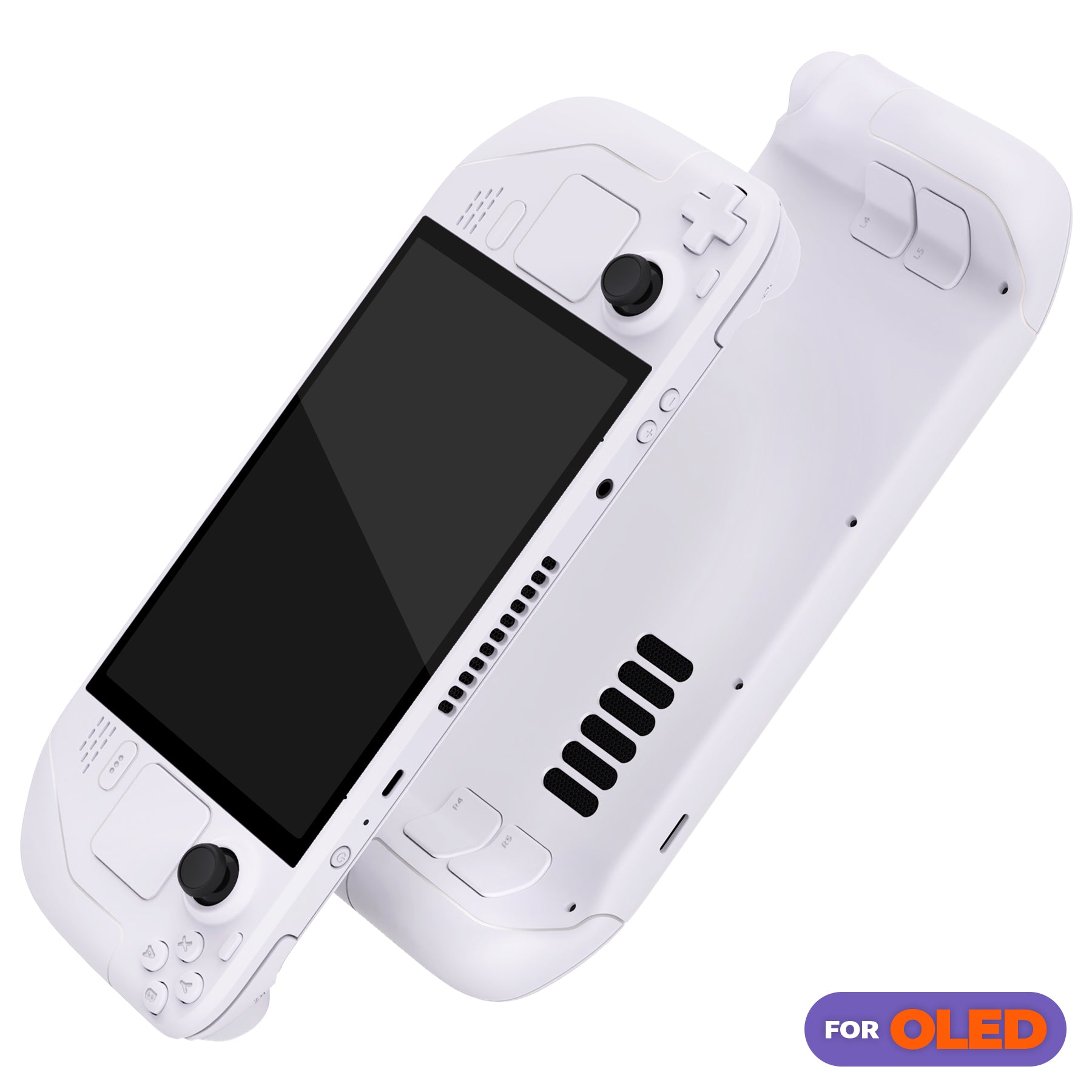 EXtremeRate White Replacement Full Set Shell for Steam Deck OLED