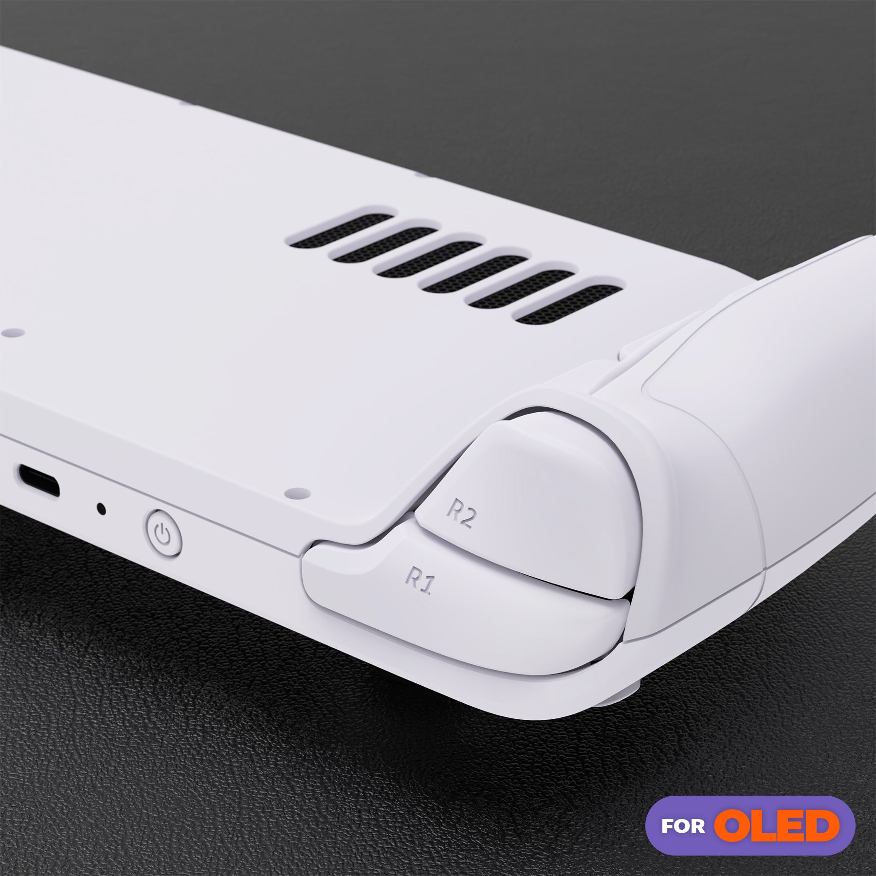 EXtremeRate White Replacement Full Set Shell for Steam Deck OLED
