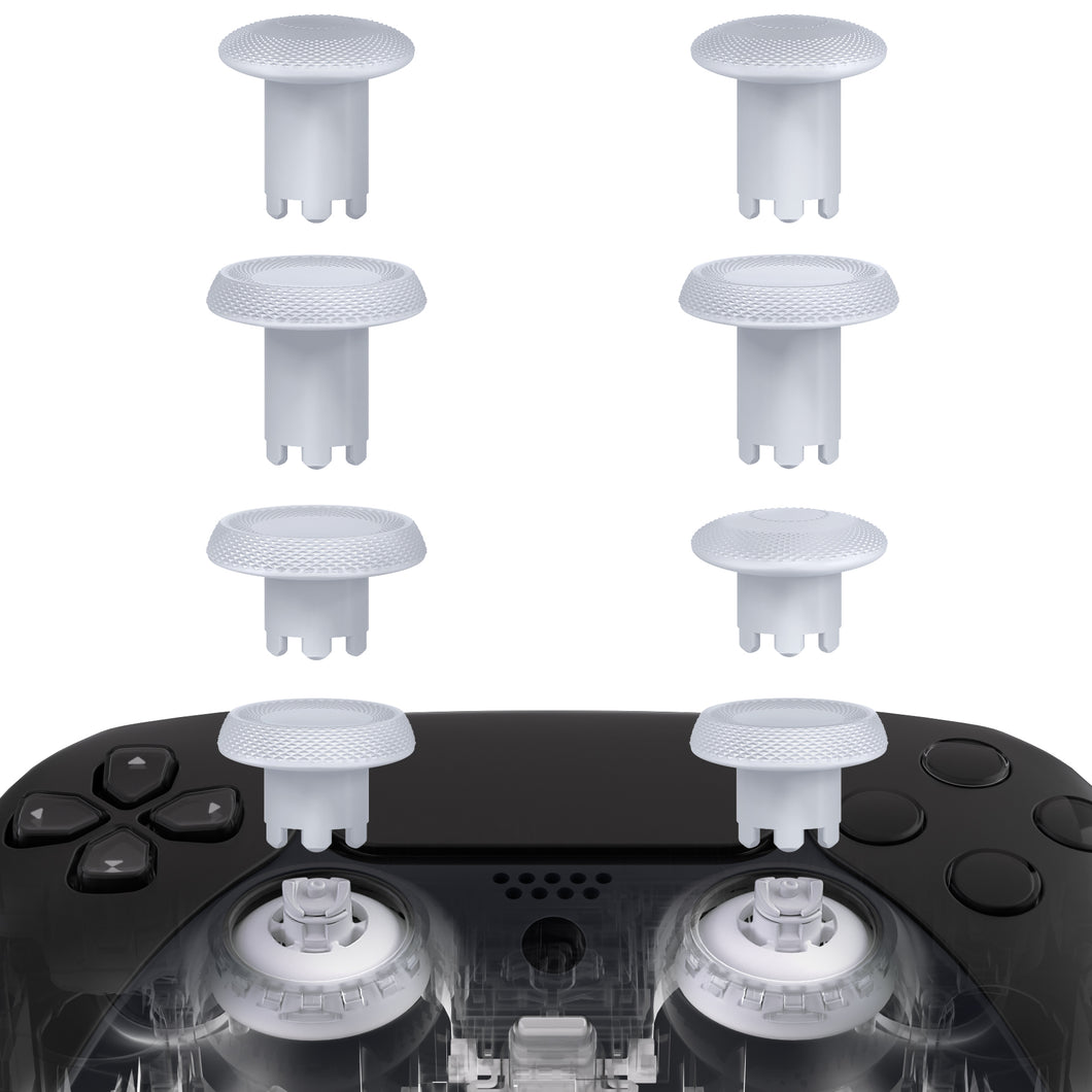 eXtremeRate White ThumbsGear V3 Interchangeable Ergonomic Thumbstick for PS5 & PS4 Controller - NNFPFM002WS