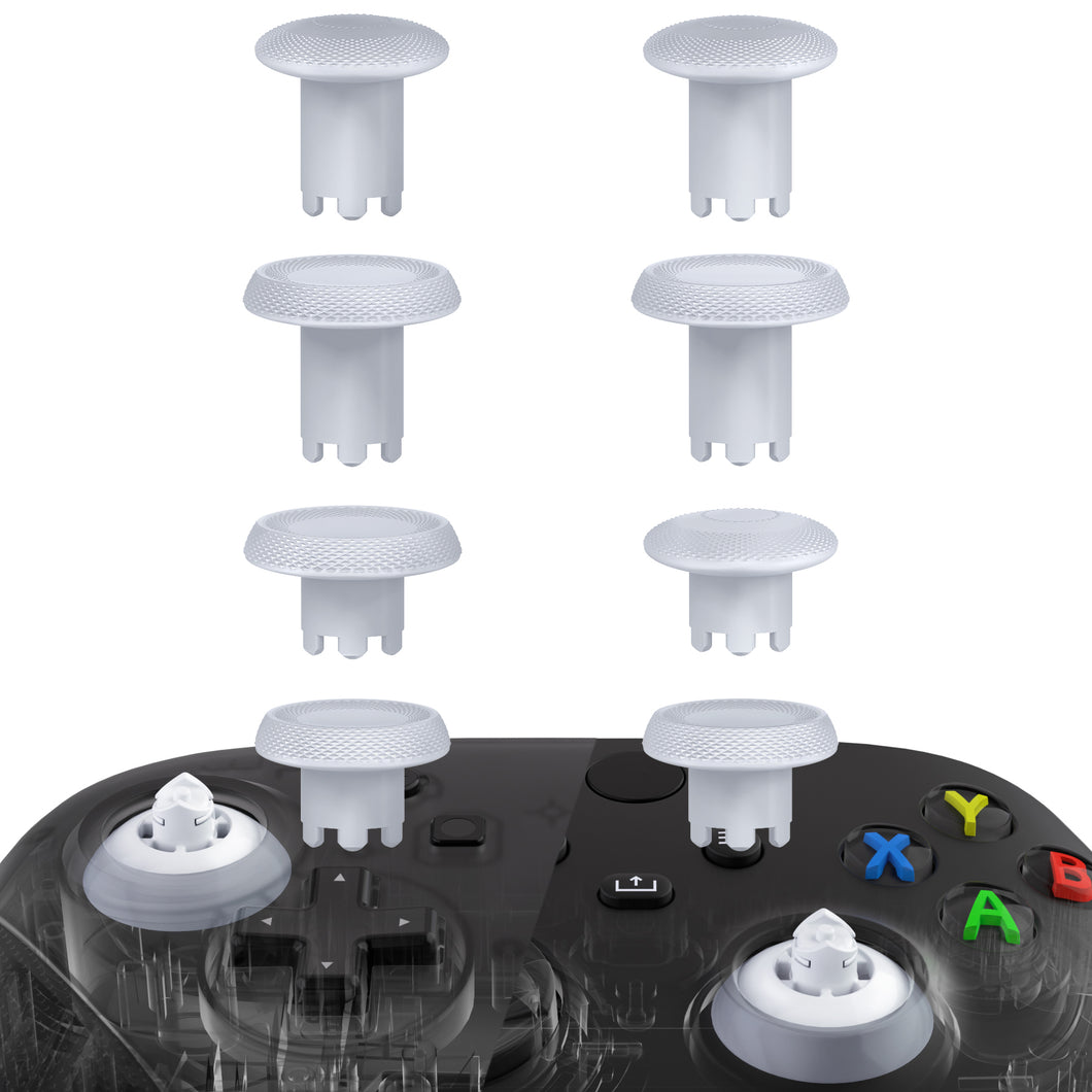 eXtremeRate White ThumbsGear V3 Interchangeable Thumbsticks for Xbox Core Controller & Xbox One S/X/Elite Controller & Nintendo Switch Pro Controller - VRVX3M002WS