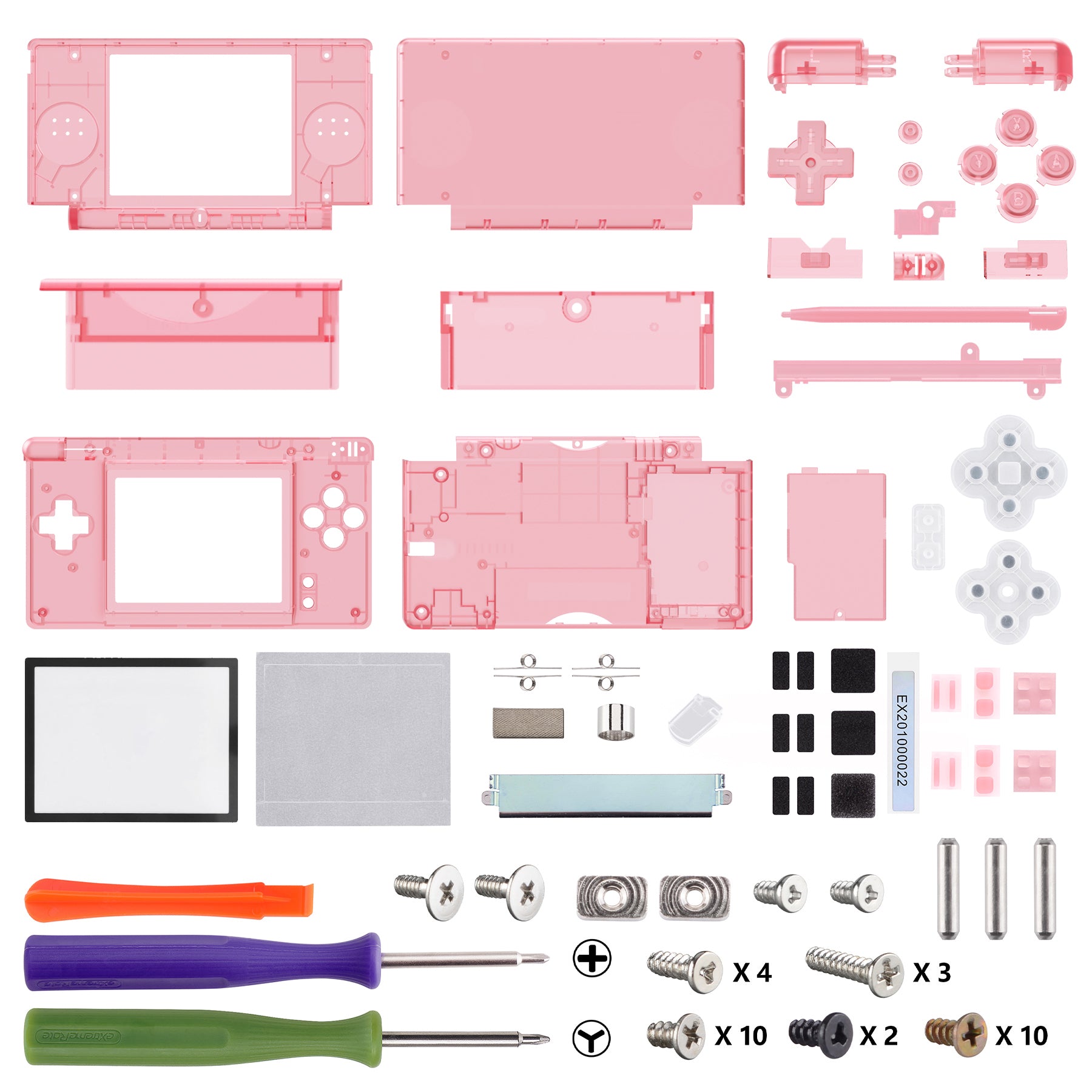 eXtremeRate Cherry Pink Replacement Full Housing Shell & Buttons
