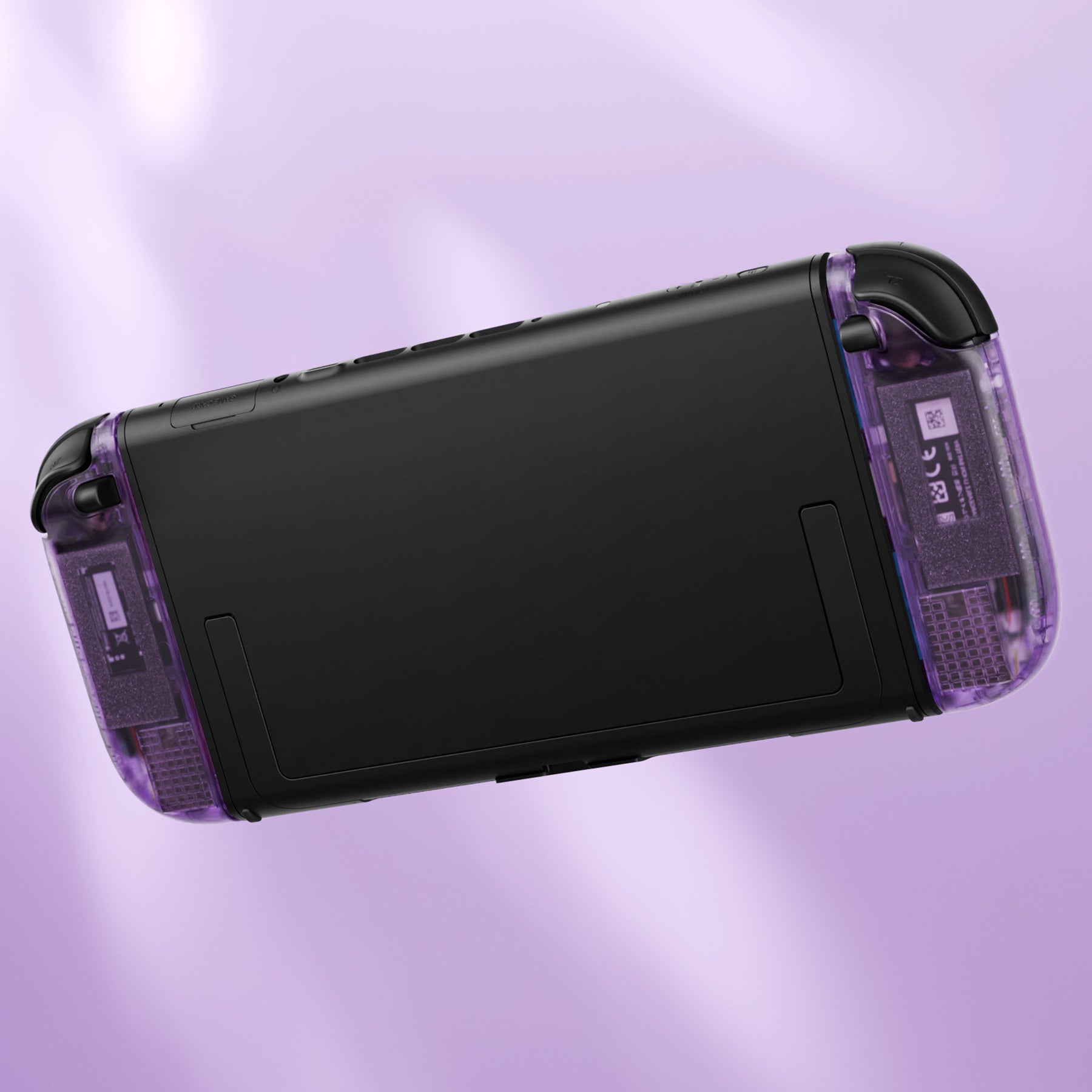 JOY　12点 eXtremeRate Clear Atomic Purple DIY Replacement Joycon Shells for