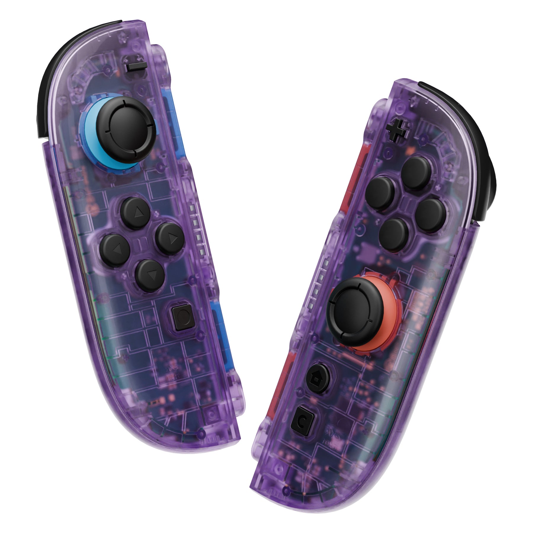 eXtremeRate Clear Atomic Purple DIY Replacement Joycon Shells for
