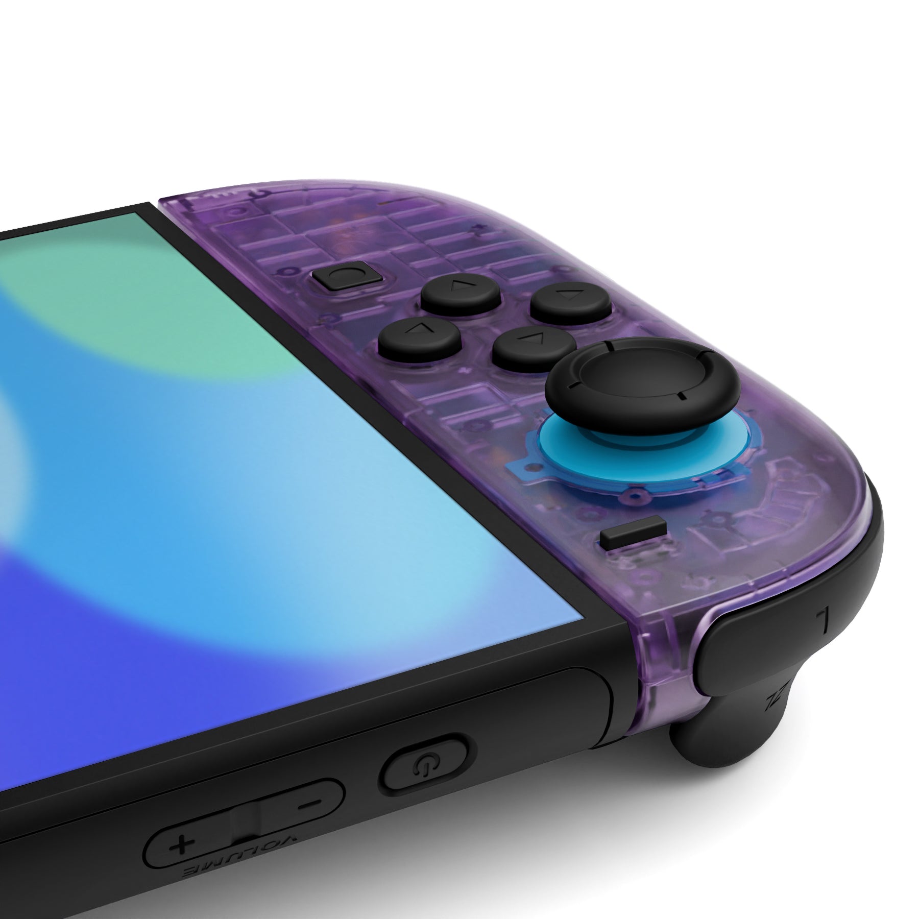 eXtremeRate Clear Atomic Purple DIY Replacement Joycon Shells for