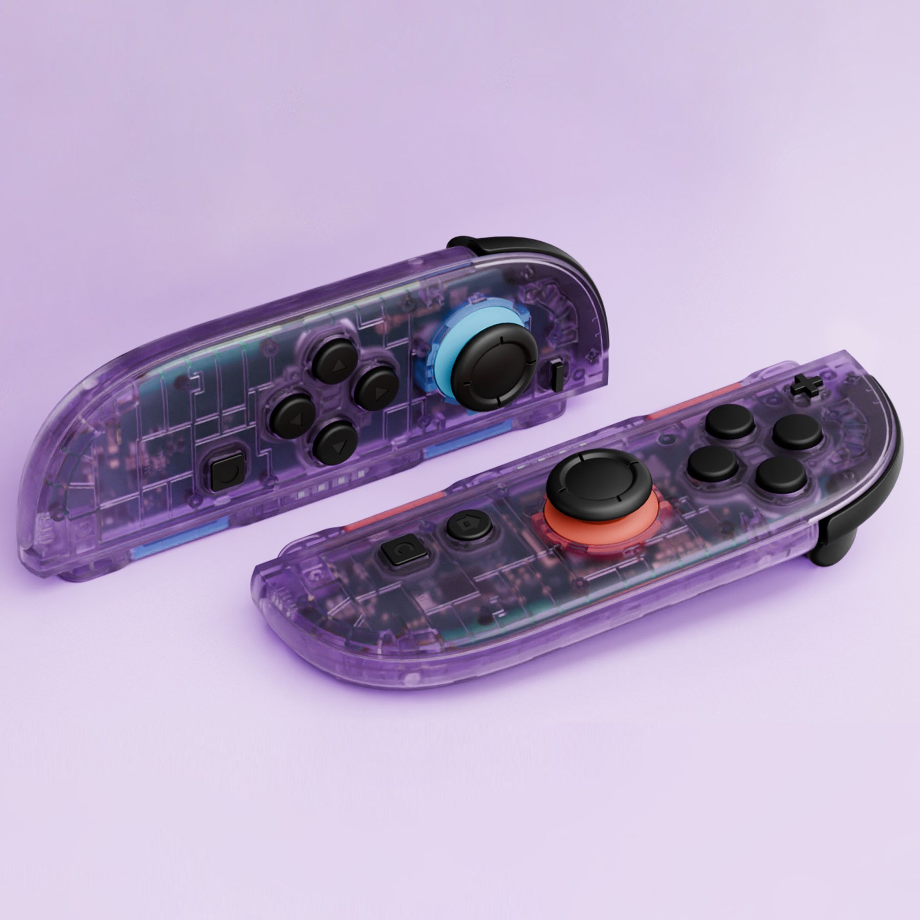 eXtremeRate Clear Atomic Purple DIY Replacement Joycon Shells for