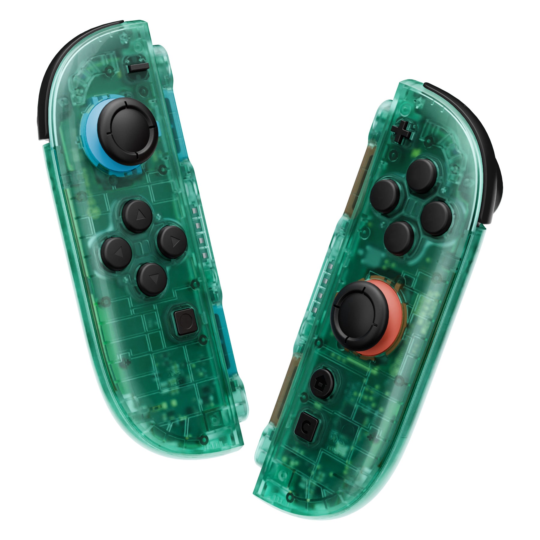 eXtremeRate Clear Emerald Green DIY Replacement Joycon Shells for