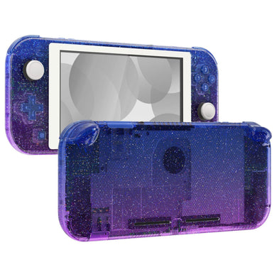 eXtremeRate Glitter Gradient Translucent Bluebell Replacement Full Set Shells For Nintendo Switch Lite - DLP320WS - Extremerate Wholesale