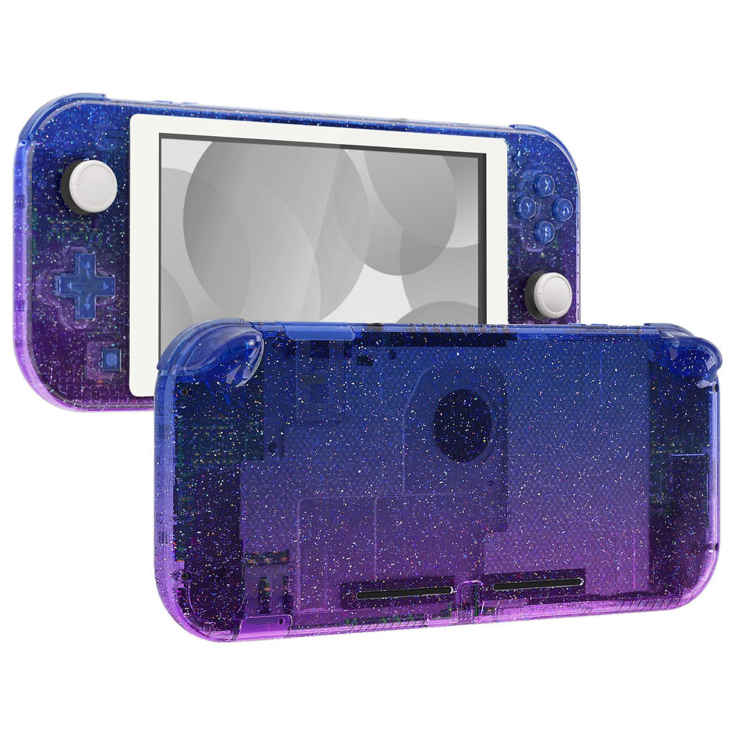 eXtremeRate Glitter Gradient Translucent Bluebell Replacement Full Set Shells For Nintendo Switch Lite - DLP320WS - Extremerate Wholesale