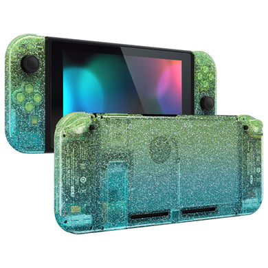 eXtremeRate Glitter Gradient Translucent Green Blue Replacement Full Set Shells For Nintendo Switch - QP347WS - Extremerate Wholesale
