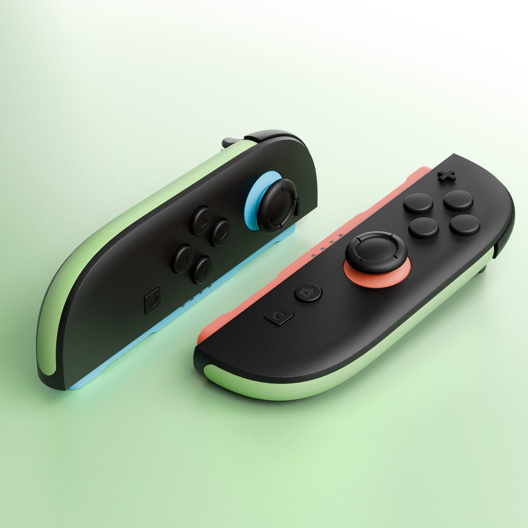 Nintendo Switch 本体 グレー グリーン eXtremeRate Matcha Green Replacement Decorative Strips for Joycon