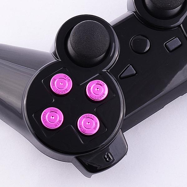 Aluminum Pink Bullet Buttons Compatible With PS3 PS4 Controller-P3J0207
