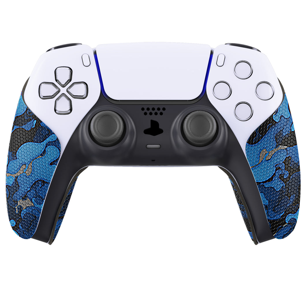 Black Blue Camouflage Professional Anti-Slip Handle Grips Compatible With PS5 Controller-PFPJ063