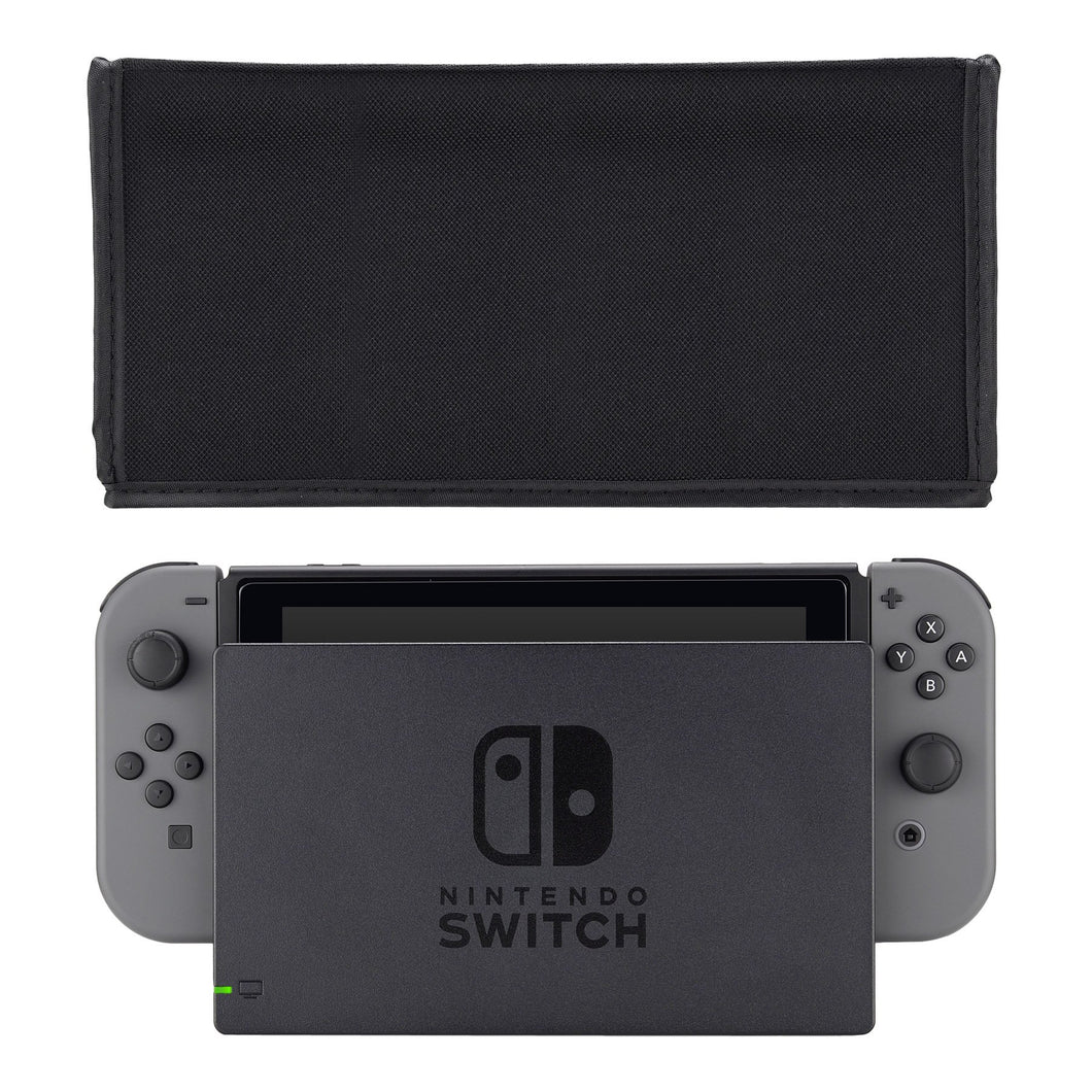 Black Nylon Horizontal Double Protector Dust Guard Cover for Nintendo Switch Console-NSPJ0614