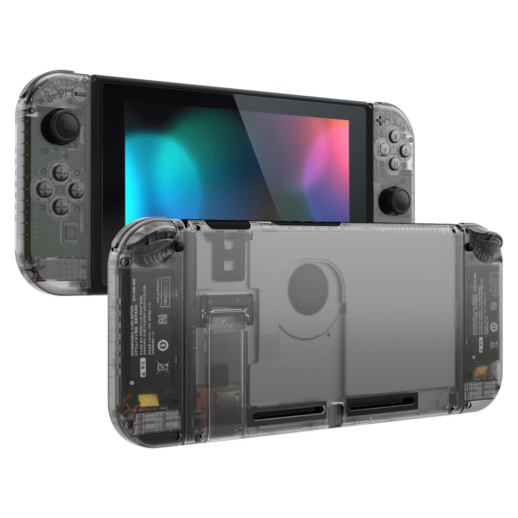 Clear Black Full Shells For NS Joycon-Without Any Buttons Included-QM510WS