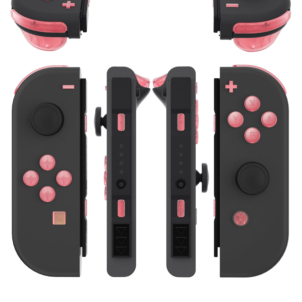Clear Cherry Pink 21in1 Button Kits For NS Switch Joycon & OLED Joycon-AJ114WS