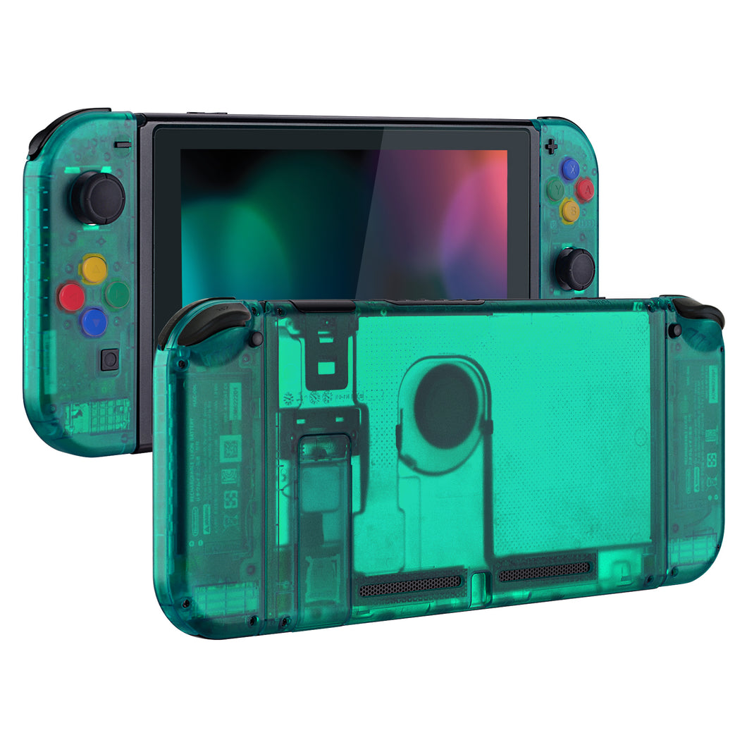 Clear Emerald Green Full Shells For NS Joycon-Without Any Buttons Included-QM508WS