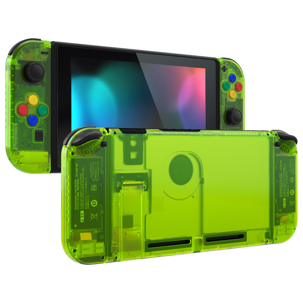 Clear Lime Green Full Shells For NS Joycon-Without Any Buttons Included-QM511WS