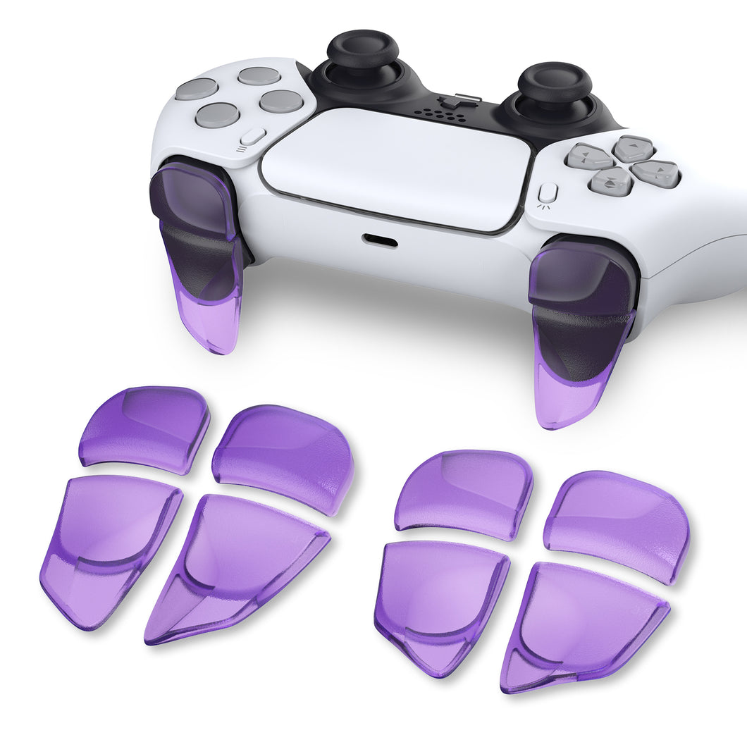 Clear Purple 2 Pairs Shoulder Buttons Extention Triggers Compatible With PS5 Controller-PFPJ087