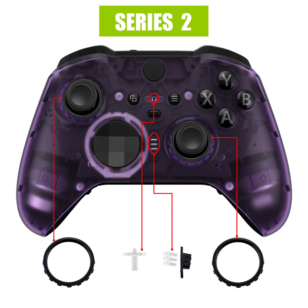 Clear Purple Front Shell For Xbox One-Elite2 Controller-ELM504WS
