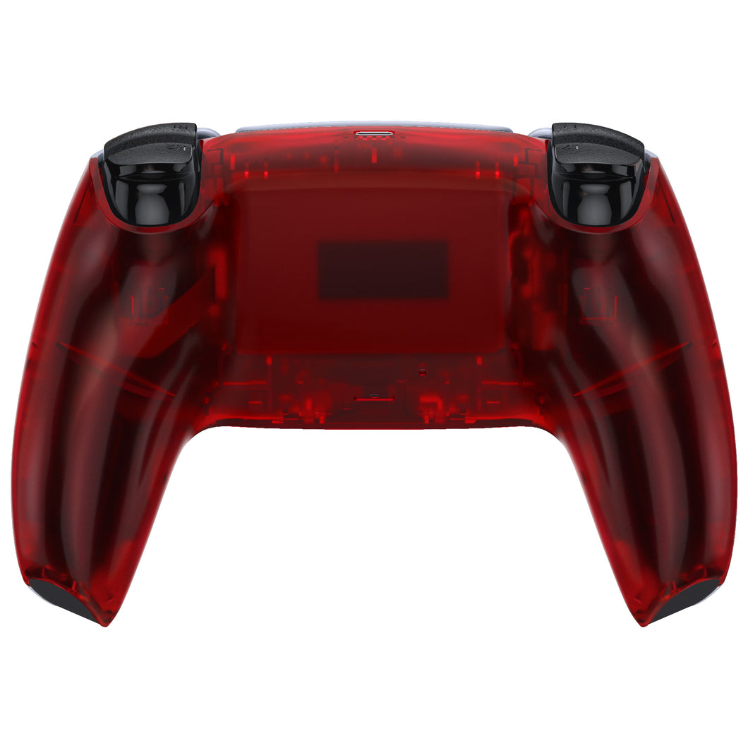 Clear Red Back Shell Compatible With PS5 Controller-DPFM5002WS