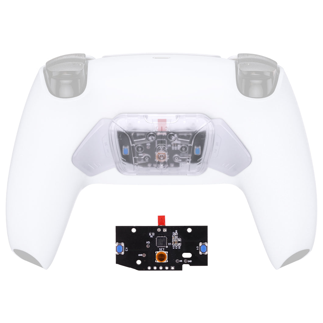 Turn Rise To Rise4 Kit-Clear Redesigned K1 K2 K3 K4 Back Buttons Housing & Remap PCB Board Compatible With PS5 Controller Extremerate Rise & Rise4 Remap Kit-VPFM5003P