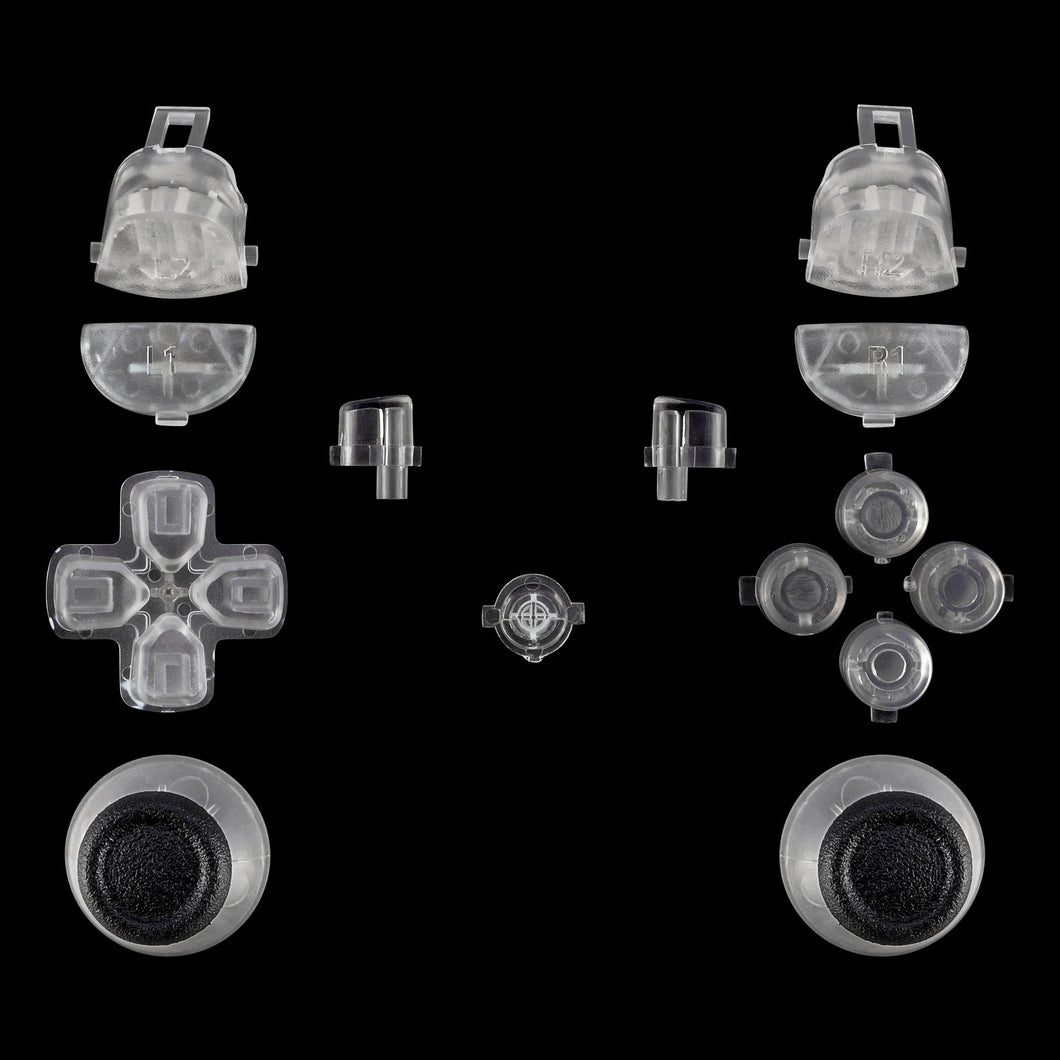 Clear 14in1 Button Kits Compatible With PS4 Gen2 Controller-SP4J0107