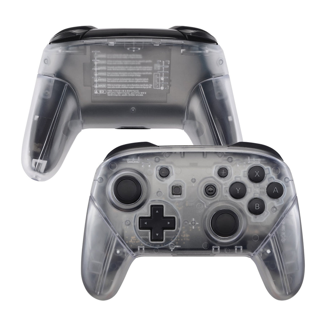 Clear Full Shells And Handle Grips For NS Pro Controller-FRM501WS