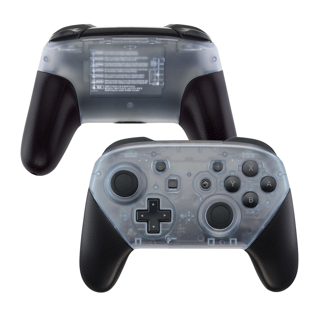 Clear Glacier Blue Front Back Shells For NS Pro Controller-MRM506WS