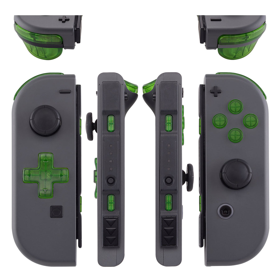 Clear Green 17in1 Button Kits For NS Switch Joycon & OLED Joycon Dpad Controller-BZM503WS