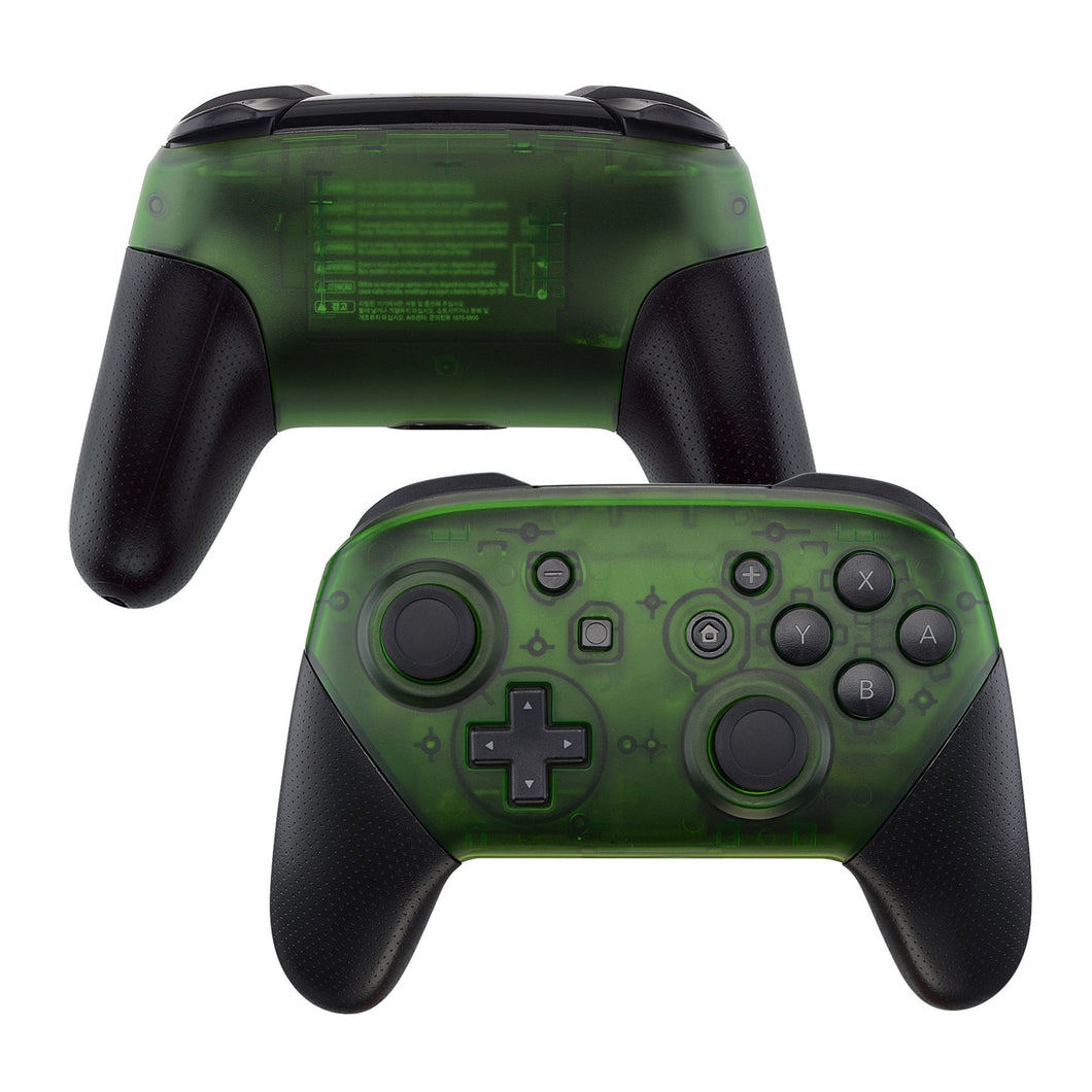 Clear Green Front Back Shells For NS Pro Controller-MRM504WS
