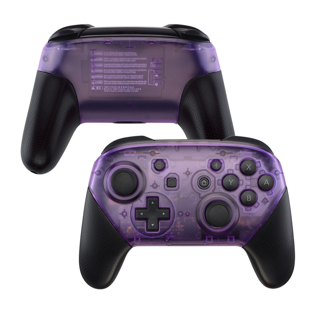 Clear Purple Front Back Shells For NS Pro Controller-MRM505WS