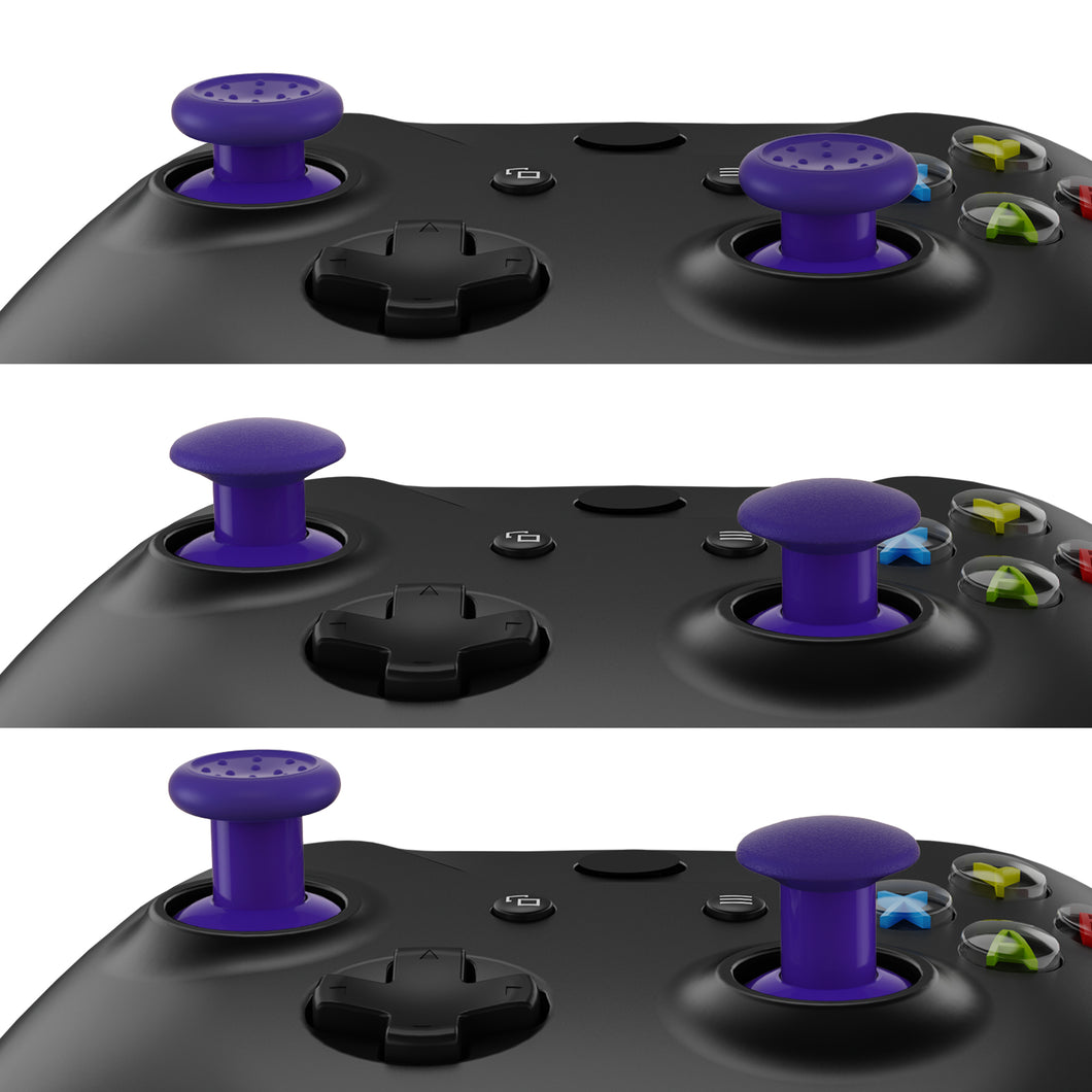 Dark Purple ThumbsGear Interchangeable Ergonomic Thumbstick For Xbox Series X & S/Xbox One/Xbox One Elite/Xbox One S & X Controller With 3 Height Domed And Concave Grips Adjustable Joystick-XOJ2114WS