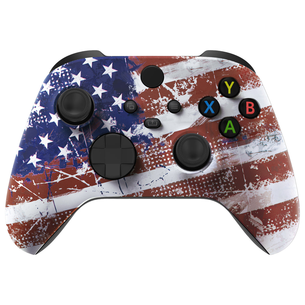 Soft Touch Impression US Flag Front Shell For Xbox Series X/S Controller-FX3T143WS - Extremerate Wholesale