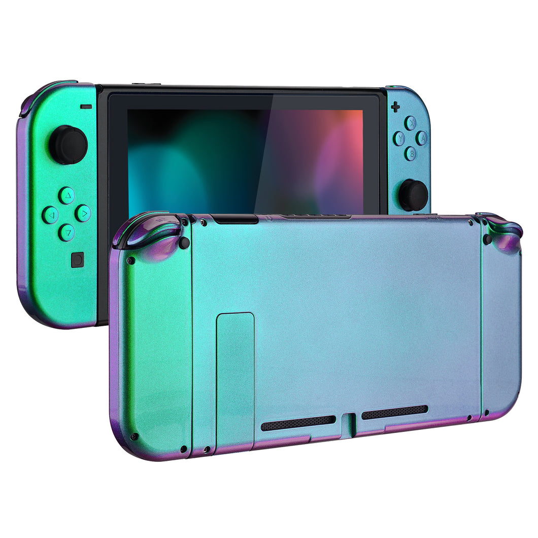 Glossy Chameleon Green Purple Full Shells For NS Joycon-Without Any Buttons Included-QP311WS