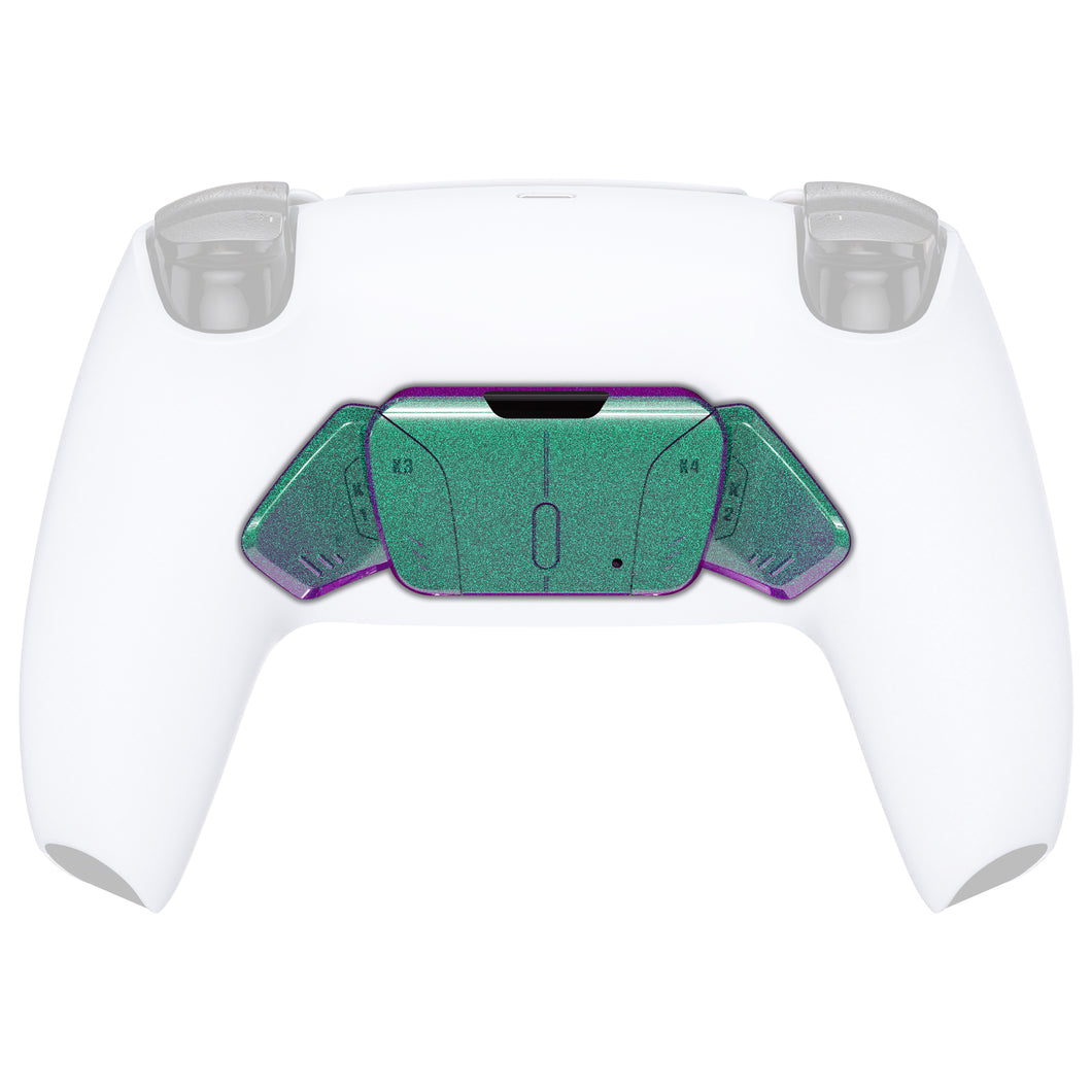 Glossy Chameleon Green Purple Replacement Redesigned K1 K2 K3 K4 Back Buttons Housing Shell Compatible With PS5 Controller Extremerate Rise4 Remap Kit-VPFP3004