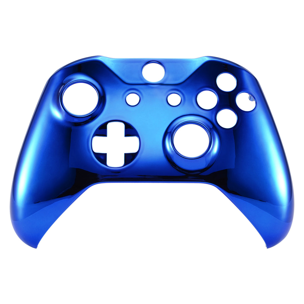 Glossy Chrome Blue Front Shell For Xbox One S Controller-SXOFD04WS